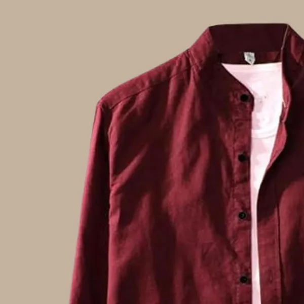Rebelify_Men's_Cotton_Blend_Shirt_with_Full_Sleeves_Spread_Collar_Solid_Pattern_Botton_Down_Closure_Relaxed_Fit_and_Standard_Length_Maroon