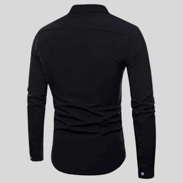 Rebelify_Men_Solid_Casual_Mandarin_Collar_Shirt_||_Combo_Shirt_(Pack_of_2)_Maroon,_Black