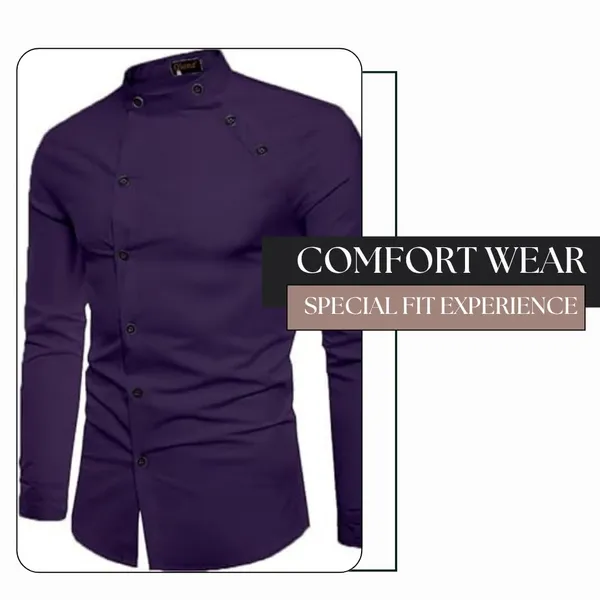 Rebelify_Men_Solid_Casual_Mandarin_Collar_Shirt_||_Combo_Shirt_(Pack_of_2)_Purple,_Black