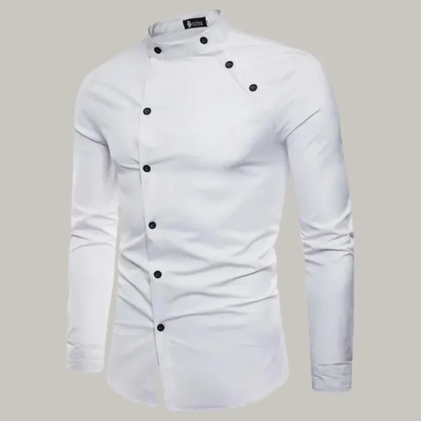 Rebelify_Men_Solid_Casual_Mandarin_Collar_Shirt_||_Combo_Shirt_(Pack_of_2)_White,_Black