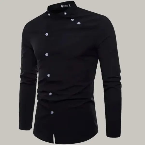 Rebelify_Men_Solid_Casual_Mandarin_Collar_Shirt_||_Combo_Shirt_(Pack_of_2)_White,_Black