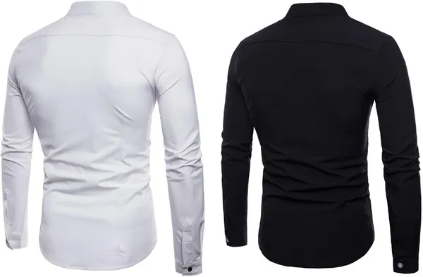 Rebelify_Men_Solid_Casual_Mandarin_Collar_Shirt_||_Combo_Shirt_(Pack_of_2)_White,_Black