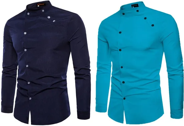 Rebelify_Men_Solid_Casual_Mandarin_Collar_Shirt_||_Combo_Shirt_(Pack_of_2)