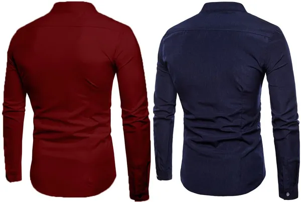 Rebelify_Men_Solid_Casual_Mandarin_Collar_Shirt_||_Combo_Shirt_(Pack_of_2)