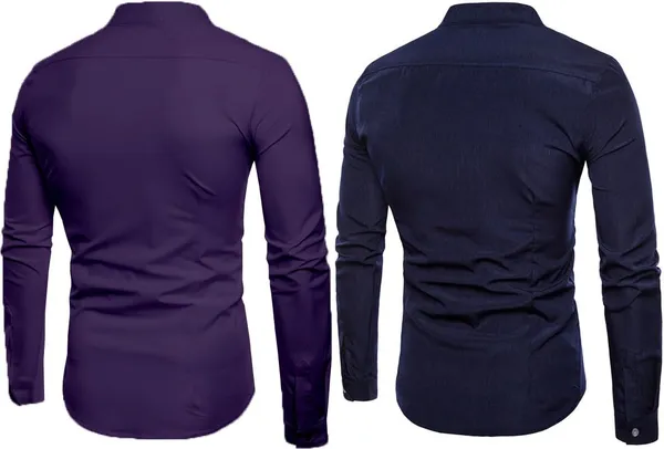 Rebelify_Men_Solid_Casual_Mandarin_Collar_Shirt_||_Combo_Shirt_(Pack_of_2)_Purple,_Blue