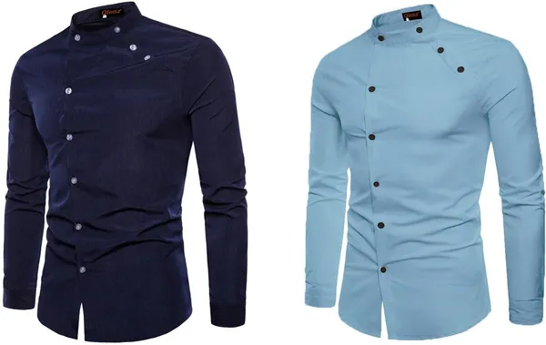 Rebelify_Men_Solid_Casual_Mandarin_Collar_Shirt_||_Combo_Shirt_(Pack_of_2)_Sky_Blue,_Blue