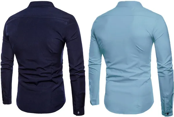 Rebelify_Men_Solid_Casual_Mandarin_Collar_Shirt_||_Combo_Shirt_(Pack_of_2)_Sky_Blue,_Blue