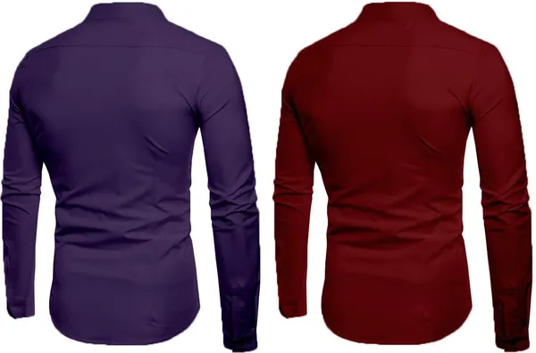Rebelify_Men_Solid_Casual_Mandarin_Collar_Shirt_||_Combo_Shirt_(Pack_of_2)