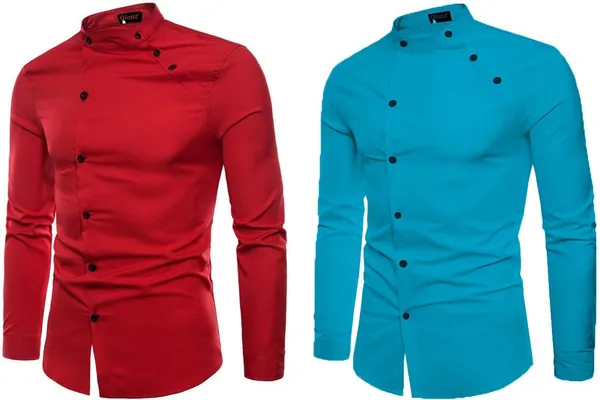 Rebelify_Men_Solid_Casual_Mandarin_Collar_Shirt_||_Combo_Shirt_(Pack_of_2)