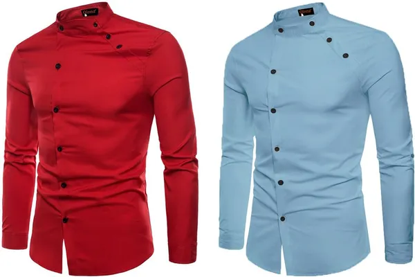 Rebelify_Men_Solid_Casual_Mandarin_Collar_Shirt_||_Combo_Shirt_(Pack_of_2)