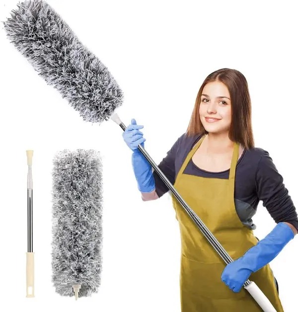 _Microfiber_Feather_Duster_Bendable_&_Extendable_Fan_Cleaning_Duster_With_100_Inches_Expandable_Pole_Handle_Washable_Duster_For_High_Ceiling_Fans,_Window_Blinds,_Furniture_(Grey)_(Grey-102)