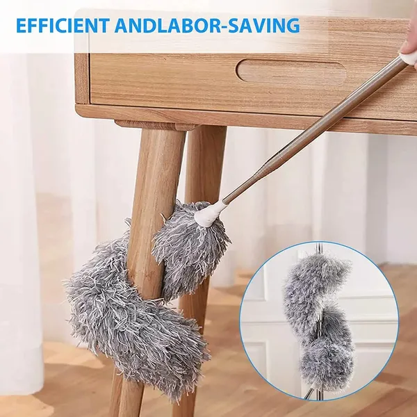 _Microfiber_Feather_Duster_Bendable_&_Extendable_Fan_Cleaning_Duster_With_100_Inches_Expandable_Pole_Handle_Washable_Duster_For_High_Ceiling_Fans,_Window_Blinds,_Furniture_(Grey)_(Grey-102)