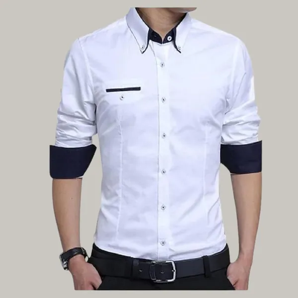 Rebelify_Men's_Cotton_Blend_Collared_Neck_Button-Down_Full_Sleeve_Regular_Fit_Solid_Casual_Shirt_-_Stylish_Comfortable_Shirt_for_Everyday_Wear