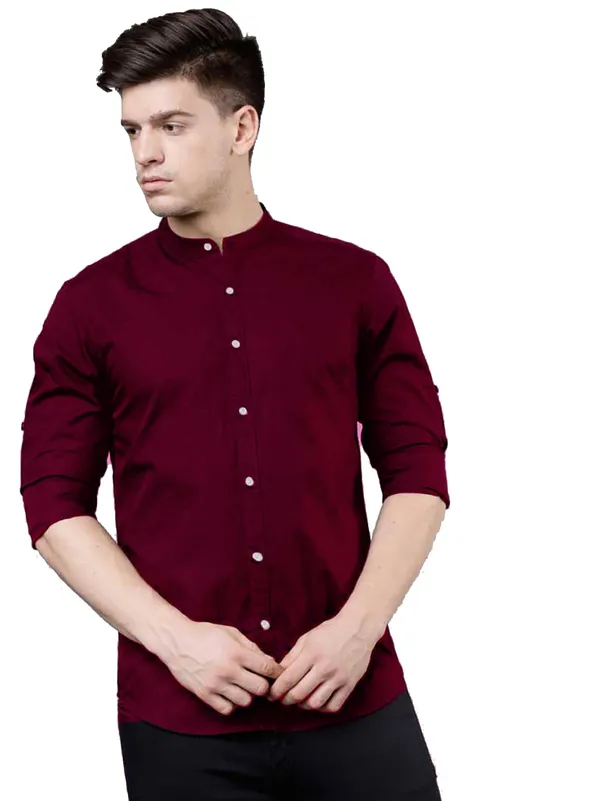 Rebelify_Men's_Cotton_Blend_Regular_Fit_and_Button_Down_Long_Sleeve_Mandarian_Neck_Chinese_Collard_S_to_XL_Size_Shirt._(PC_$Parent)