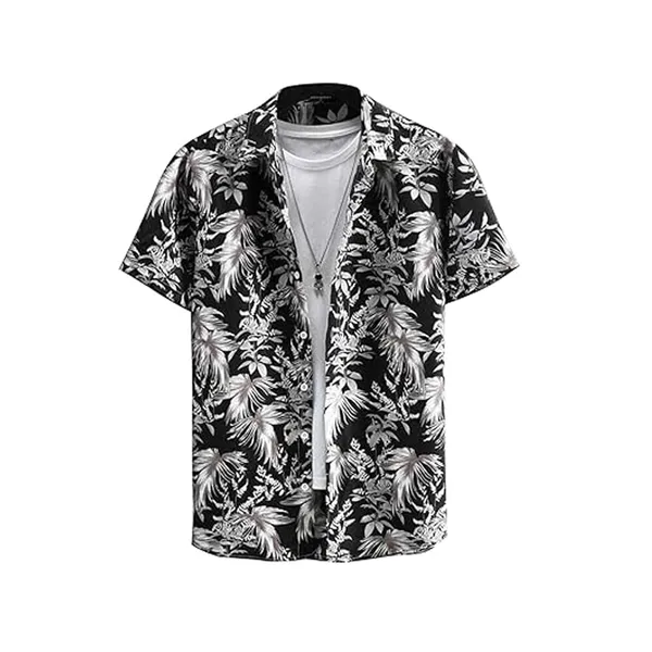 Rebelify_Half_Sleeve_Printed_Shirts_for_Men_Regular_Fit_Printed_Spread_Collar_Casual_Shirt_Lycra_Fabric_with_Combo_Shirt_(Pack_of_2)_Black,_White