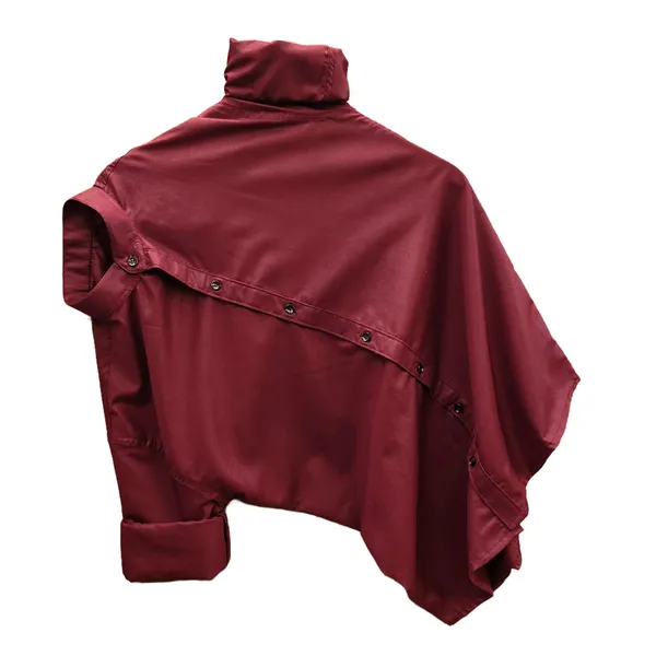 Rebelify_Men's_Chinese_Collar_Shirt_-_Modern_Stand-Up_Collar,_Slim_Fit,_Casual_&_Semi-Formal_Shirt_Maroon