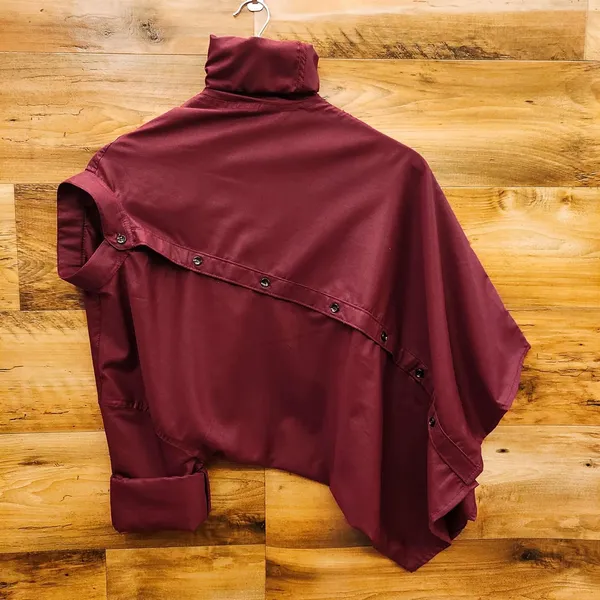 Rebelify_Men's_Chinese_Collar_Shirt_-_Modern_Stand-Up_Collar,_Slim_Fit,_Casual_&_Semi-Formal_Shirt_Maroon