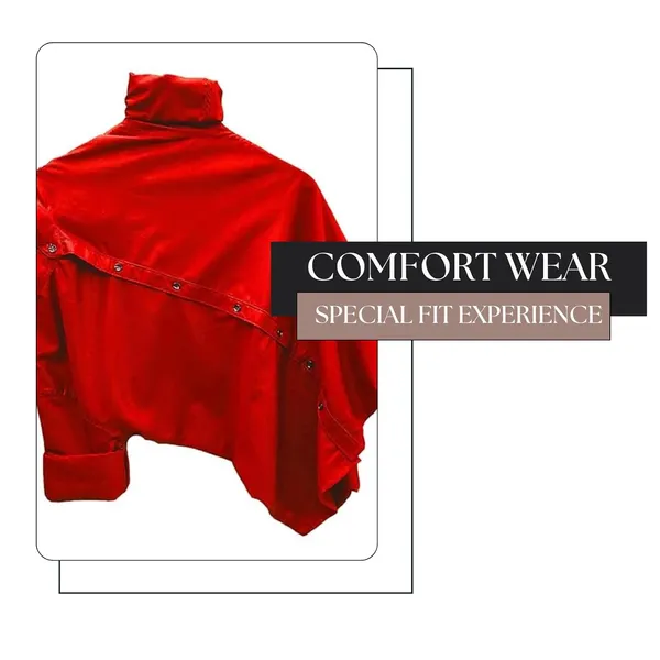 Rebelify_Men's_Chinese_Collar_Shirt_-_Modern_Stand-Up_Collar,_Slim_Fit,_Casual_&_Semi-Formal_Shirt_Red