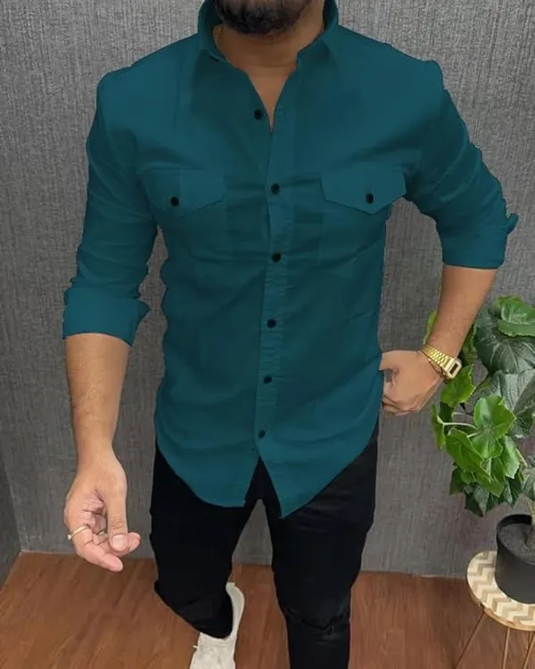 Rebelify_Double_Pocket_with_Flap_Men_Casual_Cotton_Shirt_||_Dual_Pocket_Shirt_Shirt