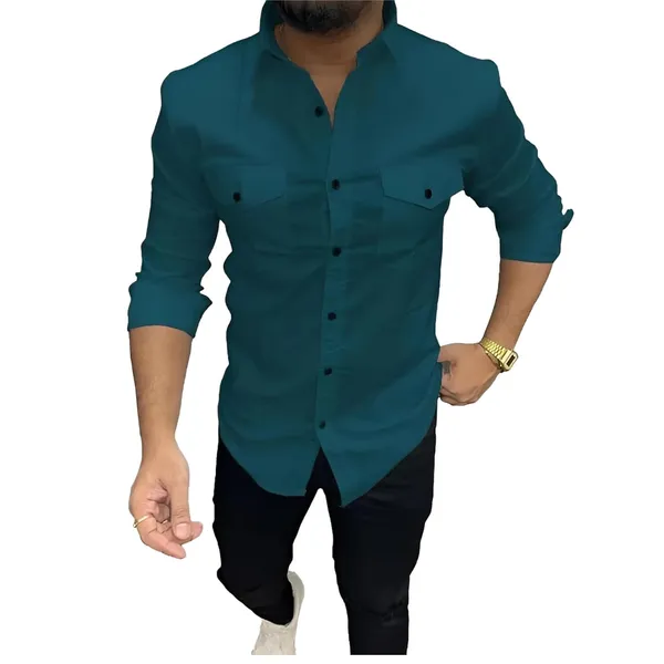 Rebelify_Double_Pocket_with_Flap_Men_Casual_Cotton_Shirt_||_Dual_Pocket_Shirt_Shirt