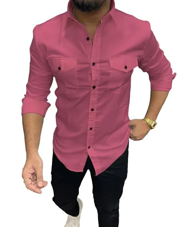 Rebelify_Double_Pocket_with_Flap_Men_Casual_Cotton_Shirt_||_Dual_Pocket_Shirt_Shirt_Pink