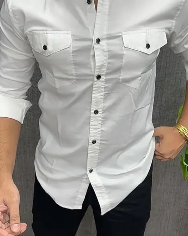 Rebelify_Double_Pocket_with_Flap_Men_Casual_Cotton_Shirt_||_Dual_Pocket_Shirt_Shirt_White