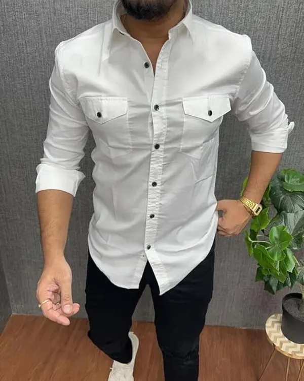 Rebelify_Double_Pocket_with_Flap_Men_Casual_Cotton_Shirt_||_Dual_Pocket_Shirt_Shirt_White