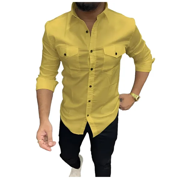 Rebelify_Men's_Cotton_Blend_Shirt_with_Pockets_Full_Sleeves_Collared_Neck_Solid_Pattern_Botton_Down_Closure_Regular_Fit_and_Standard_Length_Yellow