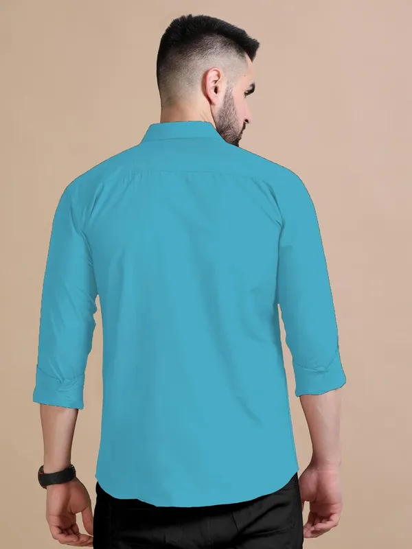 Rebelify_Men's_Double_Pocket_Shirt_�_Classic_Casual_Cotton_Blend_with_Adjustable_Cuffs