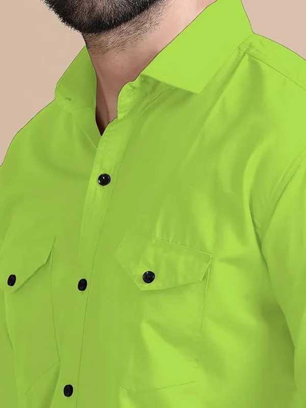 Rebelify_Men's_Double_Pocket_Shirt_�_Classic_Casual_Cotton_Blend_with_Adjustable_Cuffs_Pista