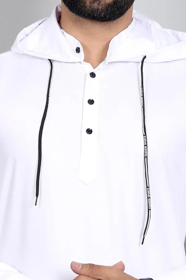 Rebelify_Men�s_Cotton_Blend_Regular_Fit_Solid_Casual_Shirt_with_Mandarin_Collar_&_Hoodie_Style_|_Full_Sleeve_Modern_Shirt_White