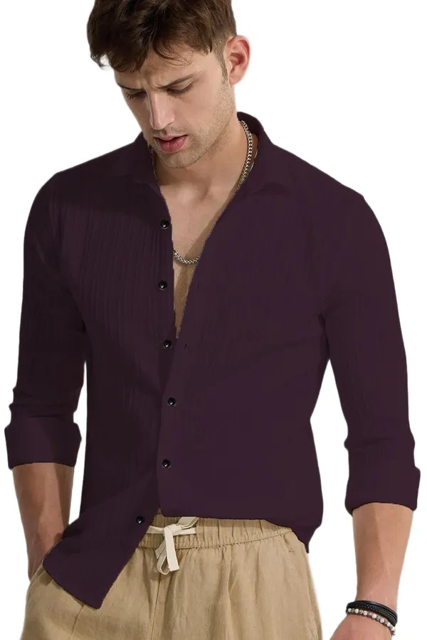 Rebelify_Men's_Cotton_Blend_Regular_Fit_Self_Design_Casual_Shirt_with_Spread_Collar,_Full_Sleeve_Purple