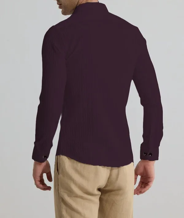 Rebelify_Men's_Cotton_Blend_Regular_Fit_Self_Design_Casual_Shirt_with_Spread_Collar,_Full_Sleeve_Purple