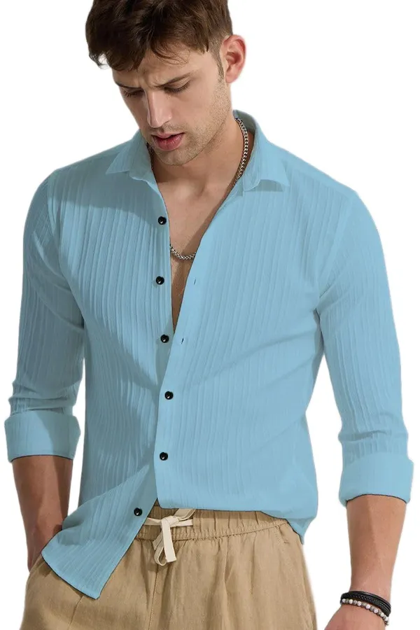Rebelify_Men's_Cotton_Blend_Regular_Fit_Self_Design_Casual_Shirt_with_Spread_Collar,_Full_Sleeve_Light_Blue