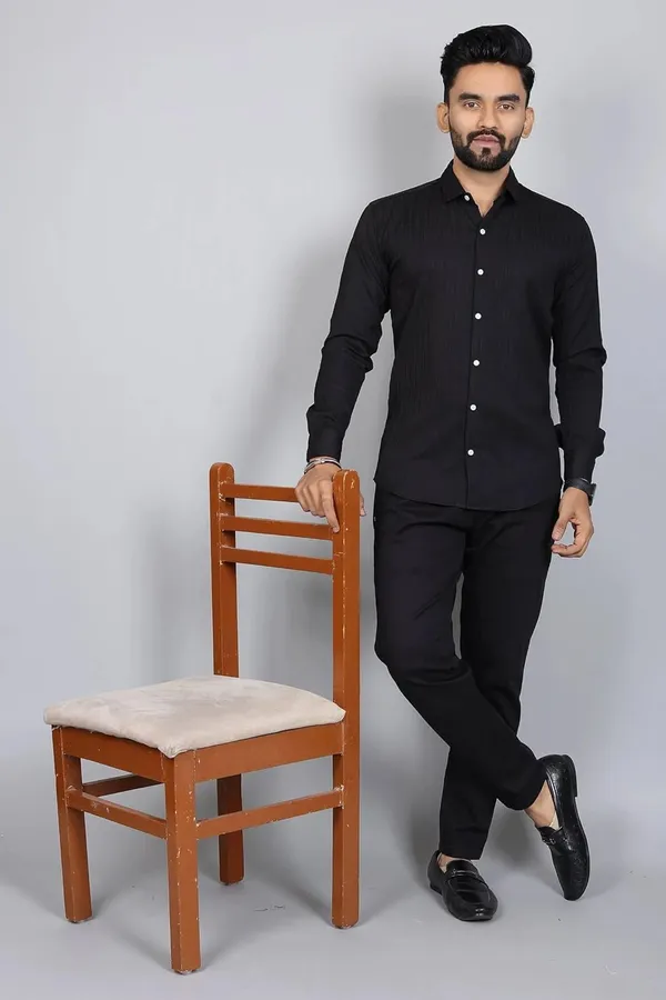 Rebelify_Men�s_Regular_Fit_Polyester_Self-Design_Casual_Shirt,_Spread_Collar,_Full_Sleeve_�_Stylish_Shirt_for_Men,_Casual_&_Office_Wear_Black