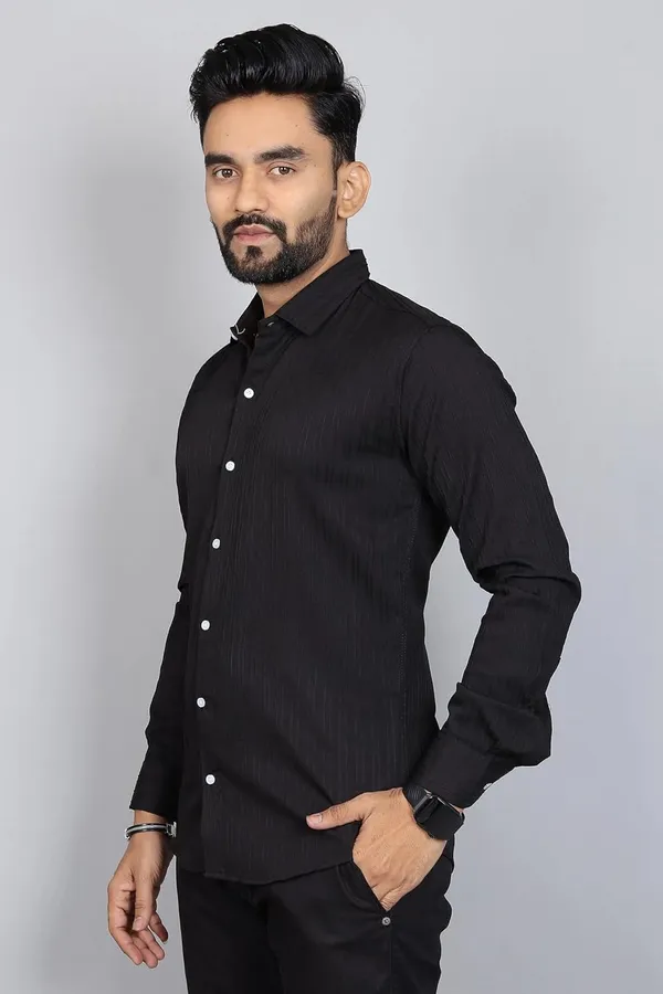 Rebelify_Men�s_Regular_Fit_Polyester_Self-Design_Casual_Shirt,_Spread_Collar,_Full_Sleeve_�_Stylish_Shirt_for_Men,_Casual_&_Office_Wear_Black