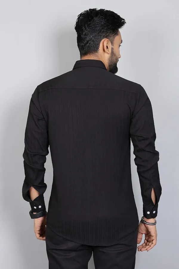 Rebelify_Men�s_Regular_Fit_Polyester_Self-Design_Casual_Shirt,_Spread_Collar,_Full_Sleeve_�_Stylish_Shirt_for_Men,_Casual_&_Office_Wear_Black