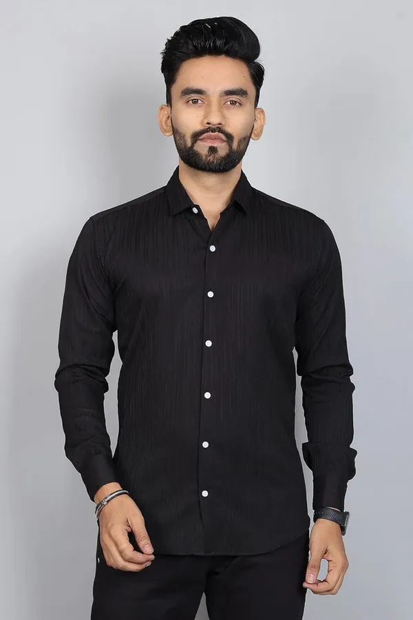 Rebelify_Men�s_Regular_Fit_Polyester_Self-Design_Casual_Shirt,_Spread_Collar,_Full_Sleeve_�_Stylish_Shirt_for_Men,_Casual_&_Office_Wear_Black