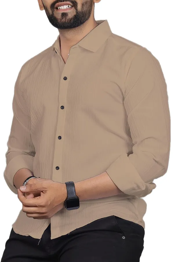 Rebelify_Men�s_Regular_Fit_Polyester_Self-Design_Casual_Shirt,_Spread_Collar,_Full_Sleeve_�_Stylish_Shirt_for_Men,_Casual_&_Office_Wear_Beige