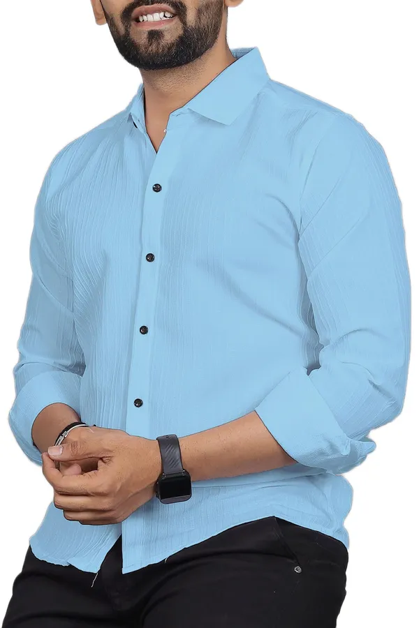 Rebelify_Men�s_Regular_Fit_Polyester_Self-Design_Casual_Shirt,_Spread_Collar,_Full_Sleeve_�_Stylish_Shirt_for_Men,_Casual_&_Office_Wear_Light_Blue