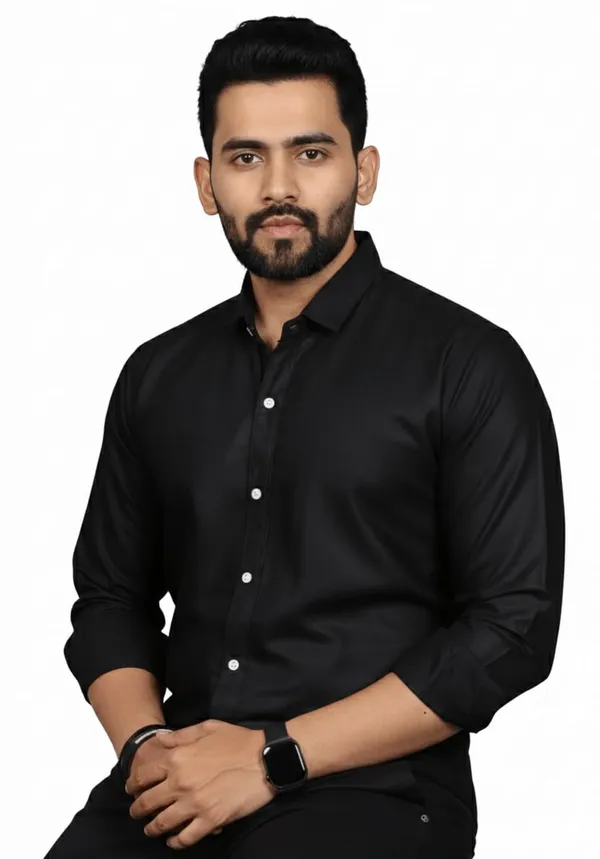Rebelify_Men�s_Cotton_Blend_Regular_Fit_Solid_Casual_Shirt,_Spread_Collar_Full_Sleeve_Shirt_for_Men_Stylish_Office_Black