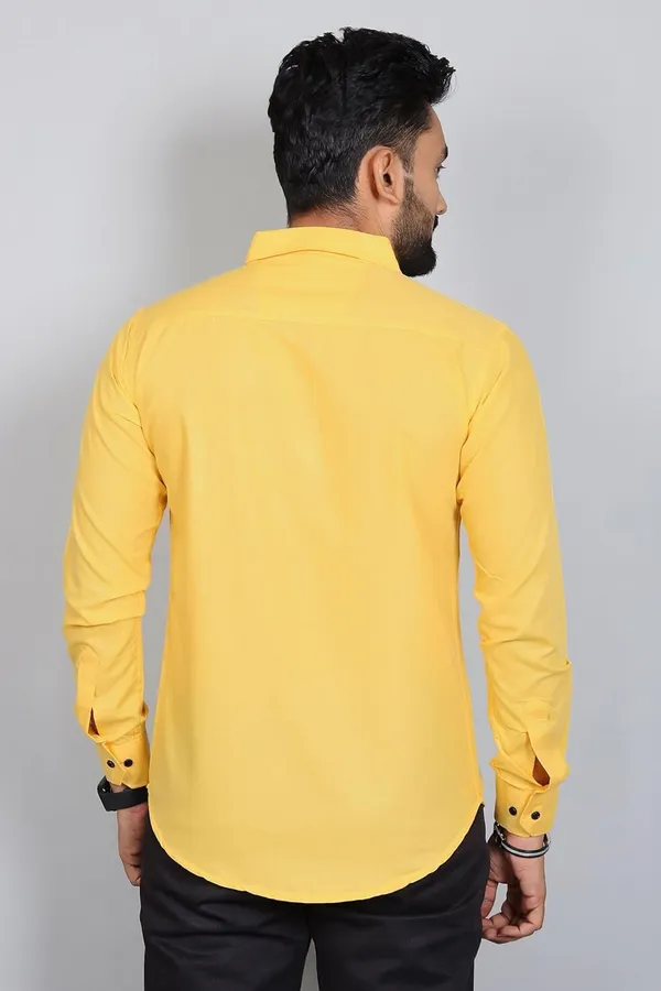 Rebelify_Men�s_Cotton_Blend_Regular_Fit_Solid_Casual_Shirt,_Spread_Collar_Full_Sleeve_Shirt_for_Men_Stylish_Office_Yellow