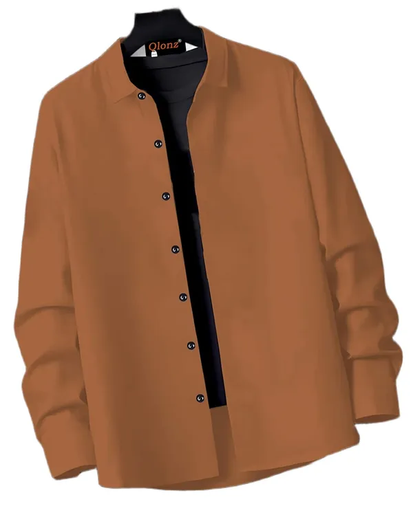 Rebelify_Men's_Cotton_Blend_Regular_Fit_Solid_Spread_Collar_with_Full_Sleeve_Casual_Shirt,_Stylish_Office_Brown