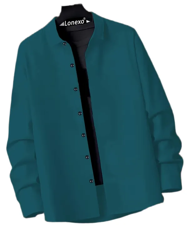 Rebelify_Men's_Cotton_Blend_Regular_Fit_Solid_Spread_Collar_with_Full_Sleeve_Casual_Shirt,_Stylish_Office_Dark_Blue