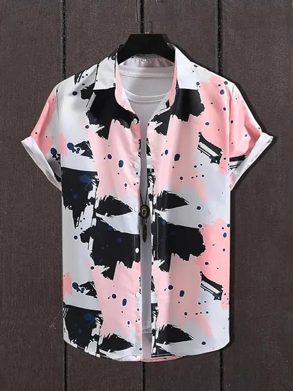 Rebelify_Men�s_Lycra_Blend_Printed_Half_Sleeve_Regular_Fit_Shirt,_Casual_Wear_Shirt_with_Stylish_Spread_Collar