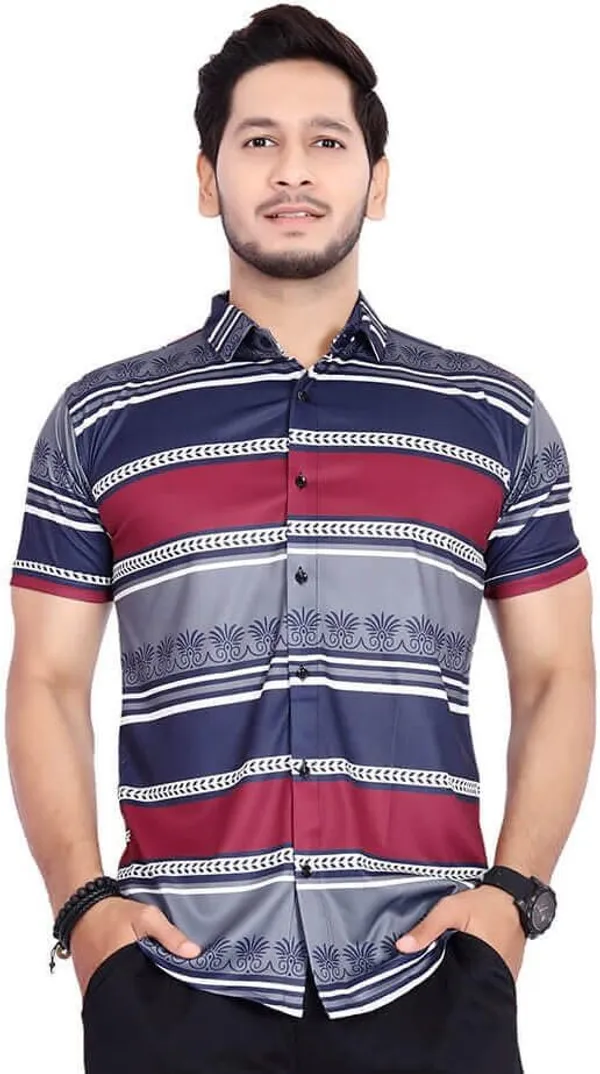Rebelify_Men's_Lycra_Blend_Regular_Fit_Printed_with_Spread_Collar_Half_Sleeve_Casual_Shirt,_Soft_Stretchable_and_Comfortable_Shirt_for_Men