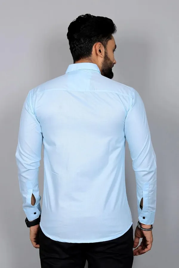 Rebelify_Men�s_Cotton_Blend_Solid_Spread_Collar_Regular_Fit_Full_Sleeve_Casual_Shirt_for_Everyday_Wear,_Office,_Travel_and_Outings_Sky_Blue