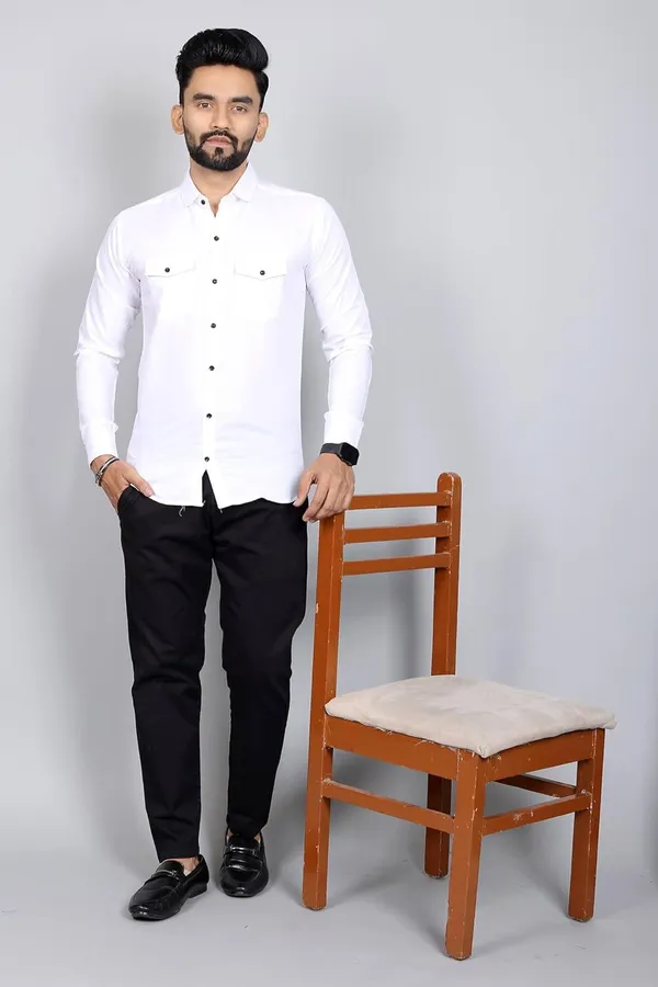 Rebelify_Men�s_Cotton_Blend_Solid_Spread_Collar_Regular_Fit_Full_Sleeve_Casual_Shirt_for_Everyday_Wear,_Office,_Travel_and_Outings_White