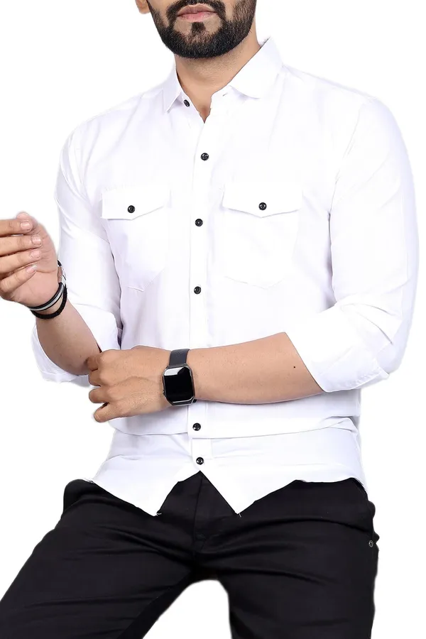 Rebelify_Men�s_Cotton_Blend_Solid_Spread_Collar_Regular_Fit_Full_Sleeve_Casual_Shirt_for_Everyday_Wear,_Office,_Travel_and_Outings_White