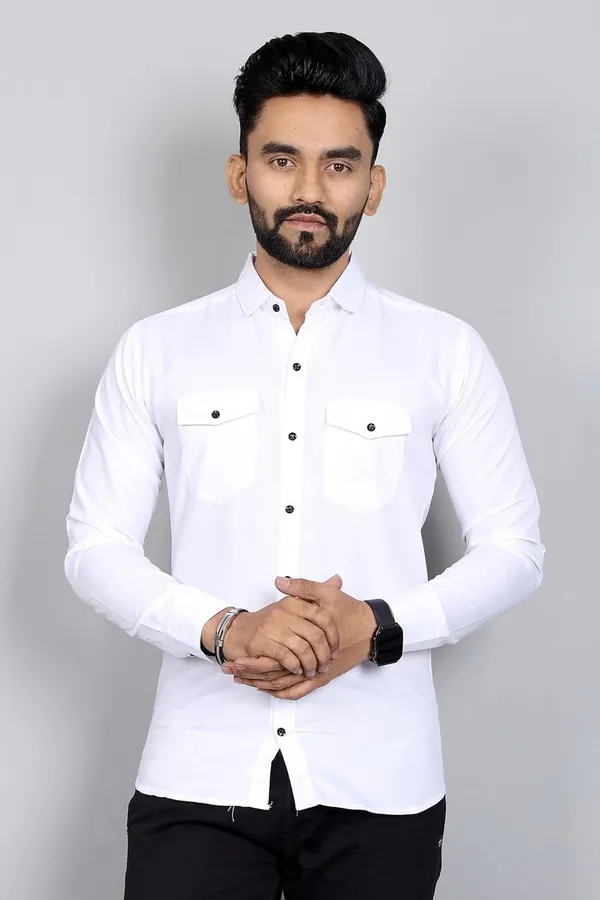 Rebelify_Men�s_Cotton_Blend_Solid_Spread_Collar_Regular_Fit_Full_Sleeve_Casual_Shirt_for_Everyday_Wear,_Office,_Travel_and_Outings_White